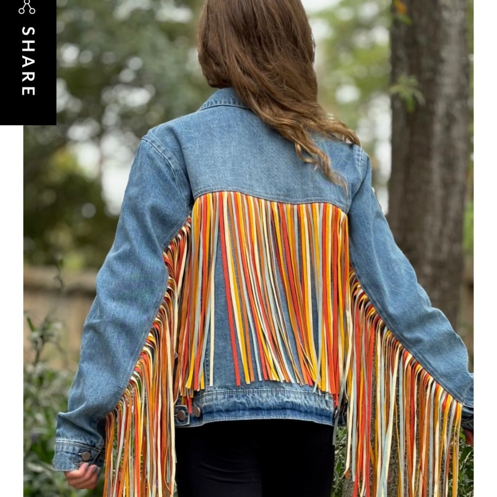 Scully Rainbow Fringe Jacket
